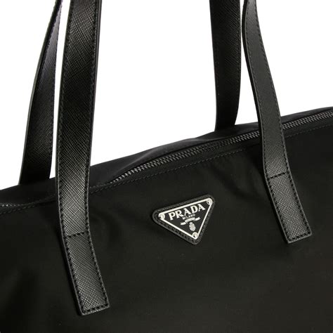 Prada Borsa Tote Con Rifinitura In Pelle 